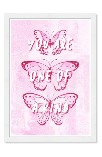 Wynwood Studio Wynwood Pink Butterfly Framed Wall Art