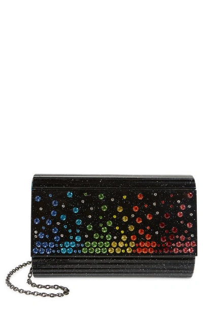 Kurt Geiger Crystal Embellished Party Clutch In Charcoal