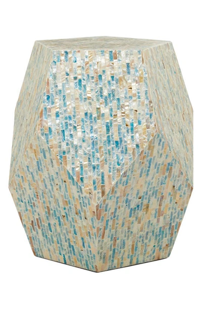 Ginger Birch Studio Shell Mosaic Accent Table In Multi Colored