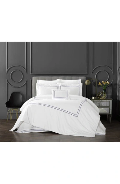 Chic Santorini Hotel Inspired Design 8-piece Comforter Set In Navy
