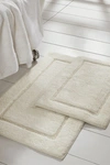 Modern Threads Charcoal Solid Loop Non-slip Bath Mat 2-piece Set In Ivory