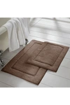 Modern Threads Charcoal Solid Loop Non-slip Bath Mat 2-piece Set In Mocha