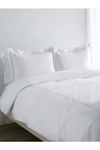 Melange Percale Stripe Marrow 2-piece Duvet Set In Charcoal/white