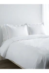 Melange Percale Stripe Marrow 2-piece Duvet Set In Ivory/white