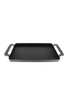 Chasseur 14" Caviar Grey Rectangular French Enameled Cast Iron Griddle