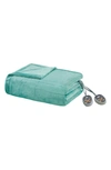 Beautyrest Oeko-tex Heated Blanket In Aqua