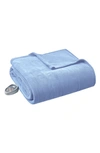 Beautyrest Electric Micro Fleece Heated Blanket In Blue