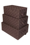 Sorbus Woven Storage Basket In Chocolate