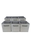 Sorbus Foldable Storage Cube In Grey Pattern