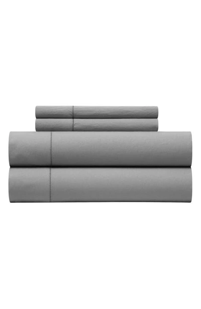 Chic Casey Taupe Solid Washed Microfiber Sheet Set In Grey