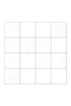 Walplus Spanish Retro White Square Glossy 3d Tile Stickers 16-piece Set