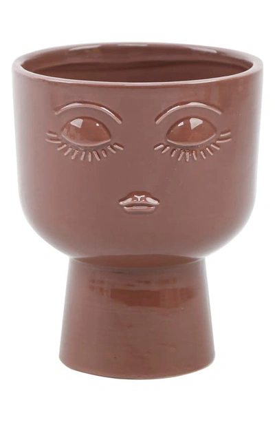 Flora Bunda Face Pot In Brown