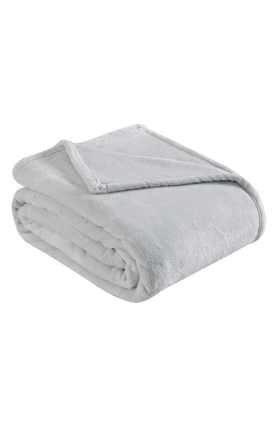 Eddie Bauer Bi-color Premium Plush Fleece Throw Blanket In Pebble