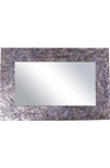 OVERSTOCK ART BRINDLED GLAM MOTHER OF PEARL FRAMED RECTANGLE MIRROR