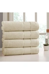 Modern Threads Set Of 4 Spunloft Bath Sheets In Brown