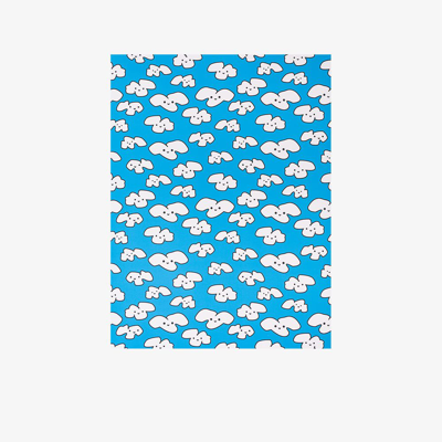 Chasing Paper Cloud Print Wallpaper In Blue