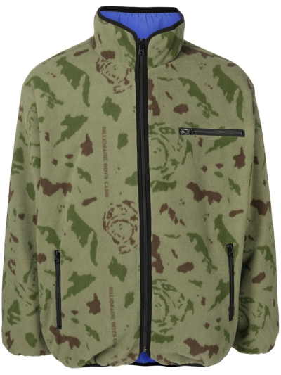 Billionaire Boys Club Camouflage-pattern Reversible Shell And Fleece Jacket In Multicolour