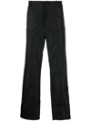 BALENCIAGA BLACK TECHNICAL STRAIGHT-LEG TROUSERS,720217TMO0518902874