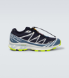 Salomon Xt-6 Gore-tex Low-top Running Sneakers In Night Sky/china Blue/acid Lime