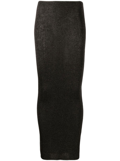 St. Agni Women's 90s Strapless Knit Midi Dress In Black