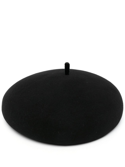 Gigi Burris Millinery Black Finn Wool Beret Hat