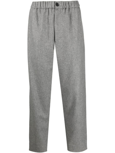 Jil Sander Straight-leg Wool Trousers In Grey