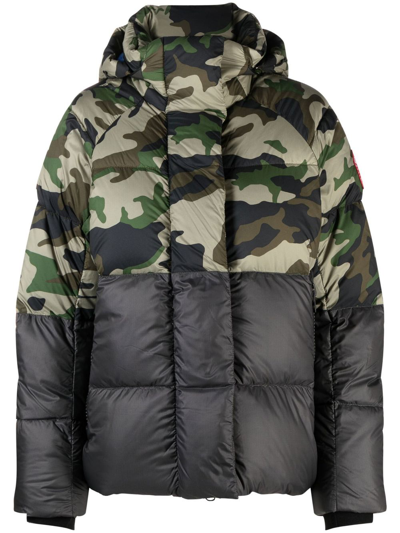 Canada Goose Green And Black Junction Padded Parka
