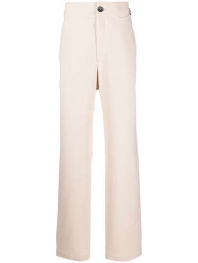Labrum London Prince Relaxed-fit Straight-leg Cotton Trousers In Neutrals