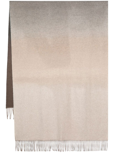 Johnstons Of Elgin Neutral Ombré Cashmere Scarf In Neutrals