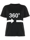Balenciaga 360° Printed Crewneck T-shirt In Black