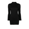 WOLFORD BLACK LONG-SLEEVED WOOL TOP,5295218402087