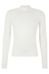 Hugo Boss Extra-slim-fit Top With Mock Neck In White