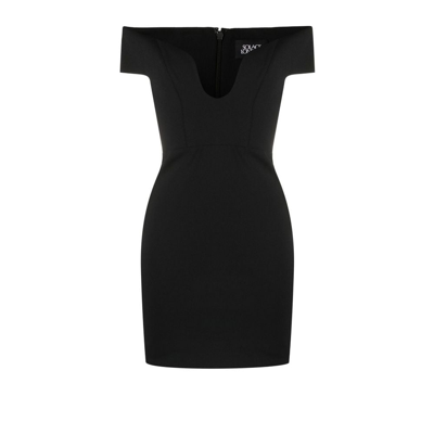 Solace London Lola Off-the-shoulder Mini Dress In Black