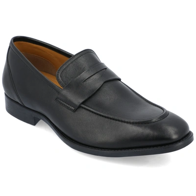 Thomas & Vine Thomas And Vine Bishop Wide Width Apron Toe Penny Loafer In Black