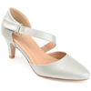 Journee Collection Collection Women's Tru Comfort Foam Wide Width Tillis Pump In Silver