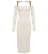 Jacquemus La Robe Sierra Viscose Blend Midi Dress In Light Brown