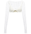 Jacquemus Le Haut Musu Sheer Lace Crop Top In White