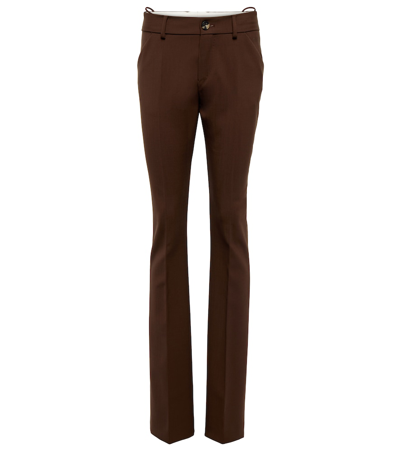 Petar Petrov Garrard Straight Wool Pants In Cocoa