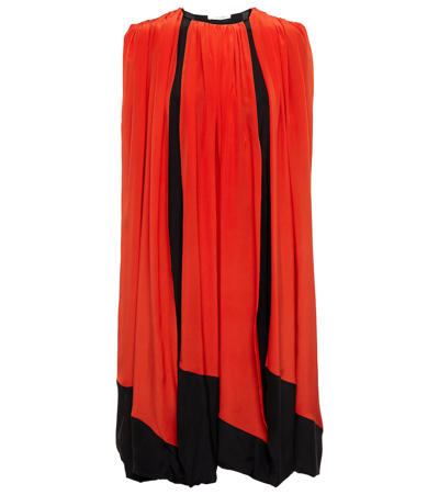 The Row Althea Silk Tunic Top In Red/black