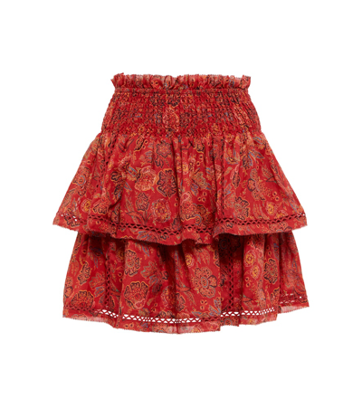 Sir Allegra Printed Tiered Mini Skirt In Idalia Floral Pri