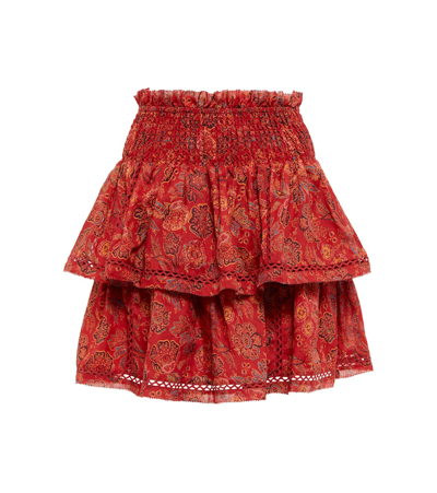 Sir Allegra Printed Tiered Mini Skirt In Idalia Floral Prnt