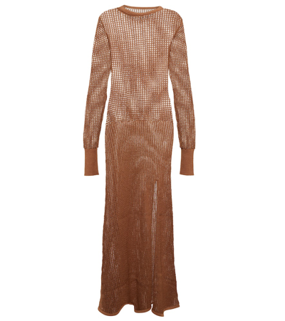 Sir Dulcie Cotton-blend Maxi Dress In Chocolat