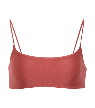 Jade Swim Muse Scoop Bikini Top In Rose Sheen