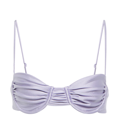 Jade Swim Mia Bikini Top In Lilac Sheen