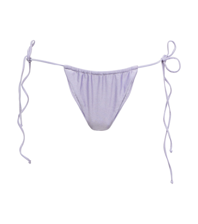 Jade Swim Lana Bikini Bottoms In Lilac Sheen