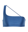 Jade Swim Apex One-shoulder Bikini Top In Indigo Sheen