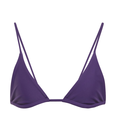 Jade Swim Via Triangle Bikini Top In Purple