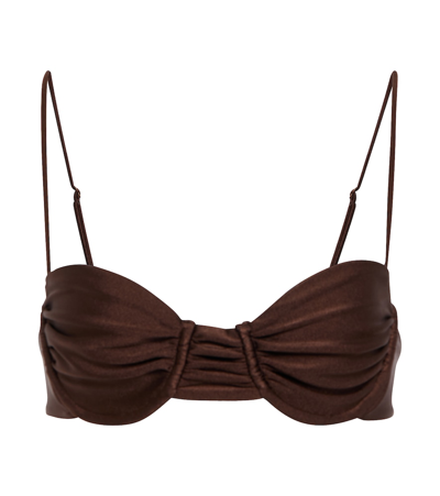 Jade Swim Mia Bikini Top In Choc Sheen