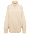 The Row Ludo Merino Wool-blend Sweater In Light Beige