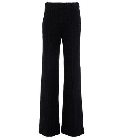 Chloé High-waisted Tailored Wool Trousers In Black
